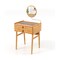 Bamboo Makeup Vanity Table with Mirror with 2 Storage Drawers-Natural